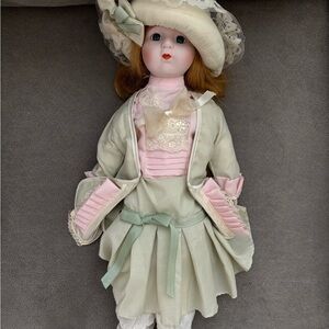 Vintage 1985 Merry Beth from Nostalgic Dolls with Porcelain Head, Hands, and Fee